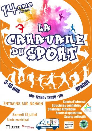 Affiche de la caravane du sport de la Nièvre