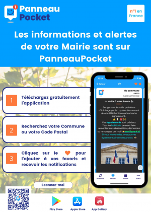 affiche et QR code Panneau pocket