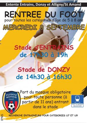 Photo de ballon et horaires pour les inscriptions