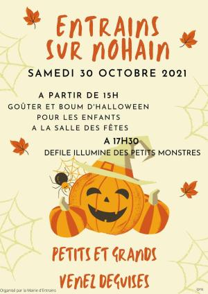 affiche halloween avec citrouille